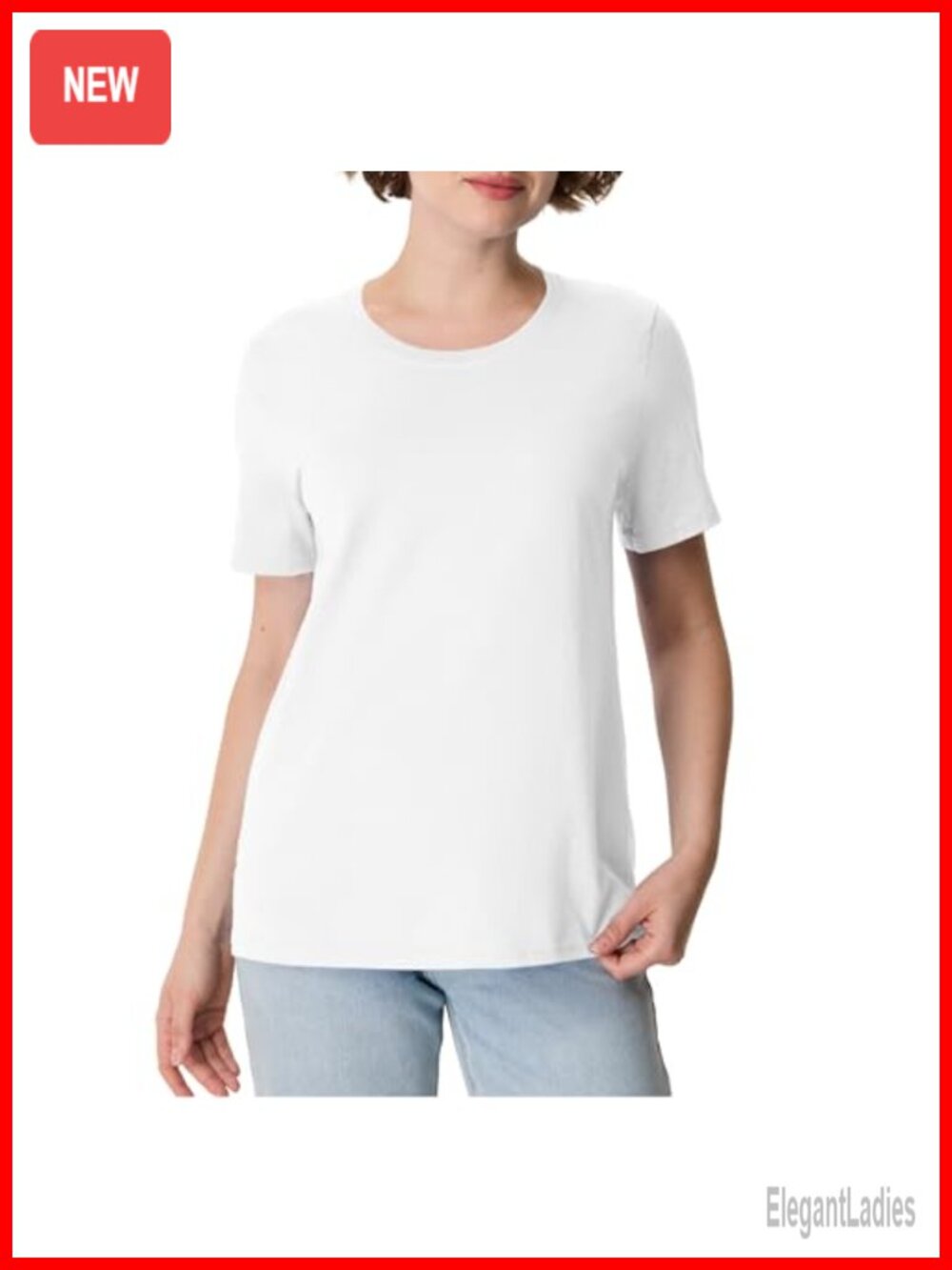 Hanes Perfect-T Crewneck Tee Lightweight Ringspun Cotton Short Sleeve